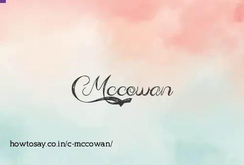 C Mccowan
