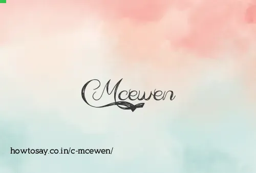 C Mcewen