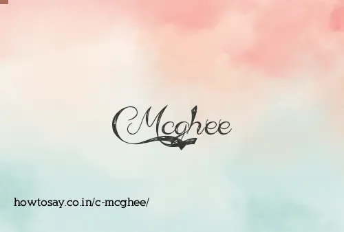 C Mcghee