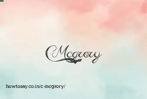 C Mcgrory