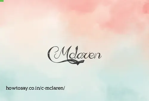 C Mclaren