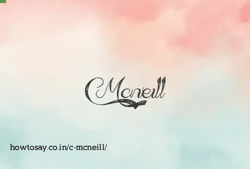 C Mcneill