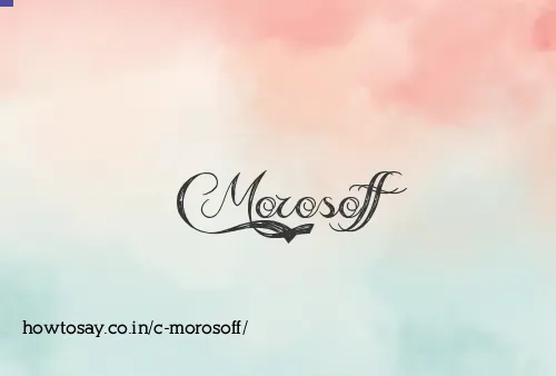C Morosoff