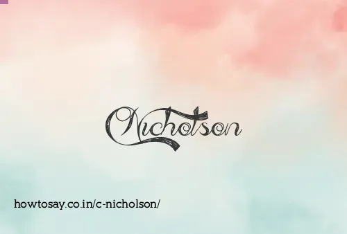 C Nicholson
