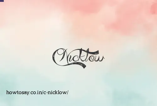 C Nicklow
