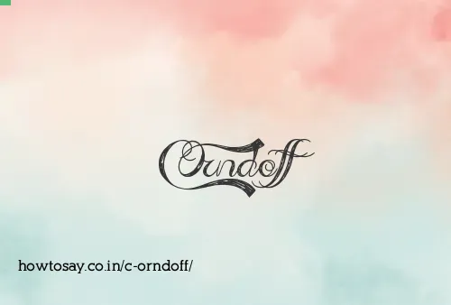 C Orndoff