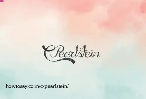 C Pearlstein