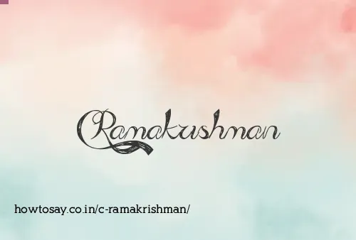 C Ramakrishman