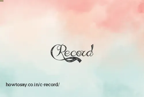 C Record