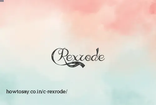 C Rexrode