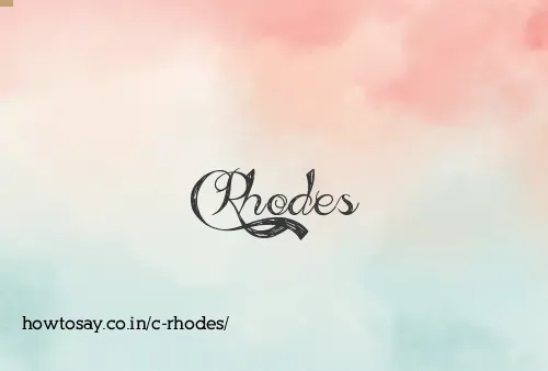 C Rhodes