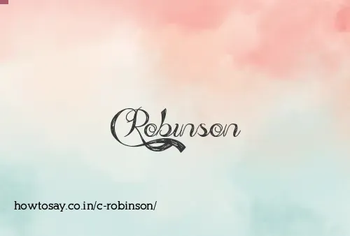 C Robinson