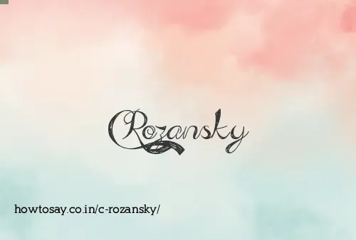 C Rozansky