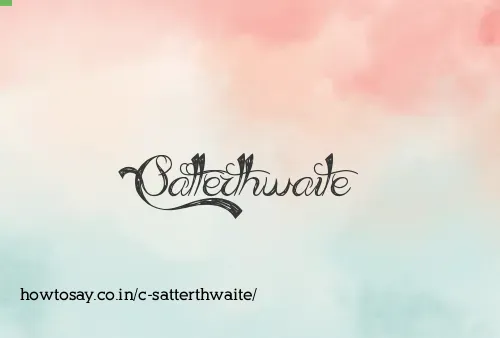C Satterthwaite