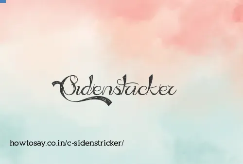 C Sidenstricker