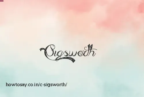 C Sigsworth