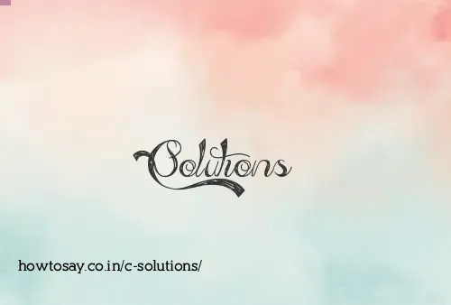 C Solutions