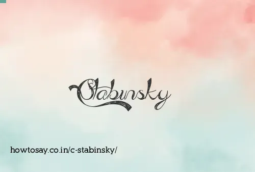 C Stabinsky
