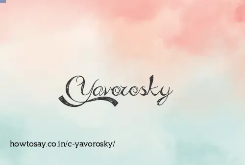 C Yavorosky
