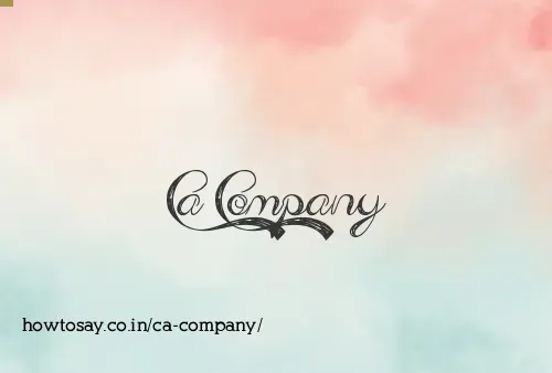 Ca Company