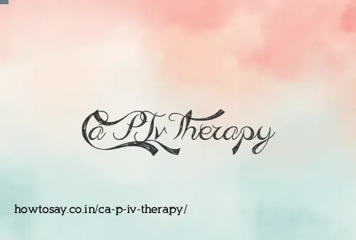 Ca P Iv Therapy