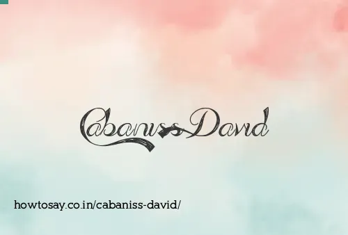 Cabaniss David