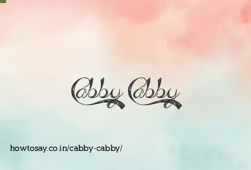 Cabby Cabby