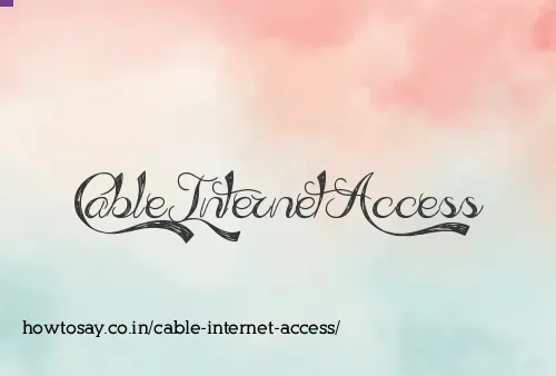 Cable Internet Access