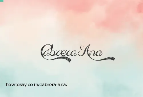 Cabrera Ana