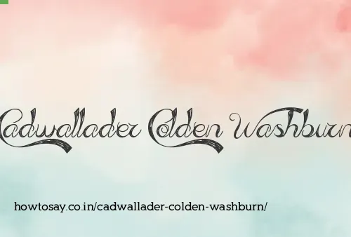 Cadwallader Colden Washburn