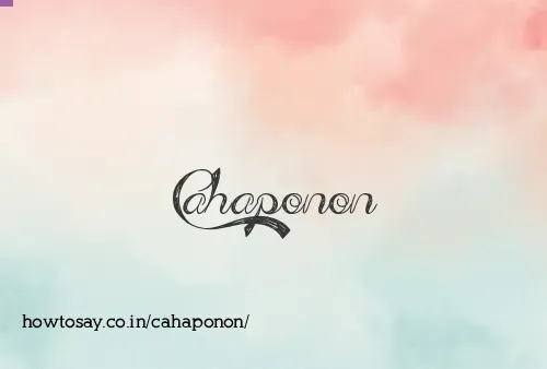 Cahaponon