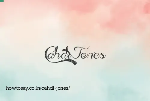 Cahdi Jones