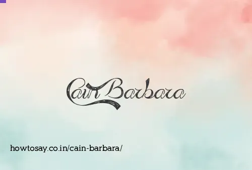 Cain Barbara