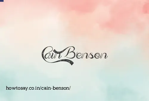Cain Benson