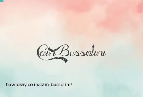 Cain Bussolini