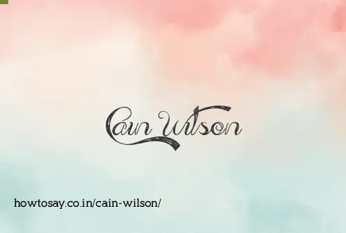 Cain Wilson