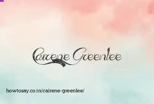 Cairene Greenlee