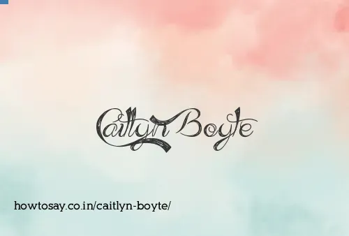 Caitlyn Boyte