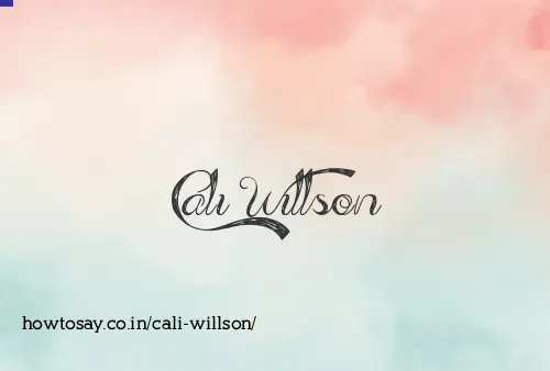 Cali Willson