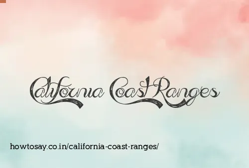 California Coast Ranges