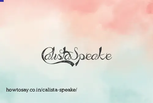 Calista Speake