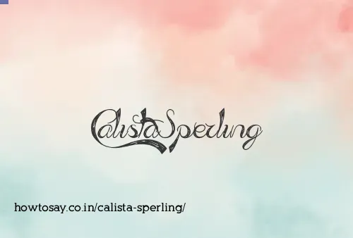 Calista Sperling