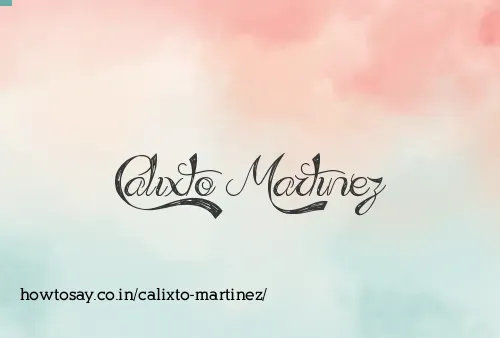 Calixto Martinez