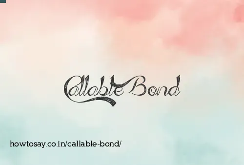Callable Bond