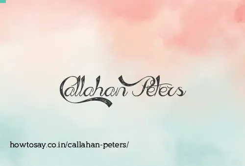 Callahan Peters