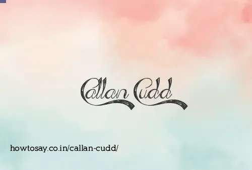 Callan Cudd