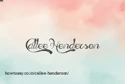 Callee Henderson