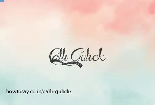 Calli Gulick