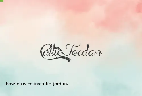 Callie Jordan