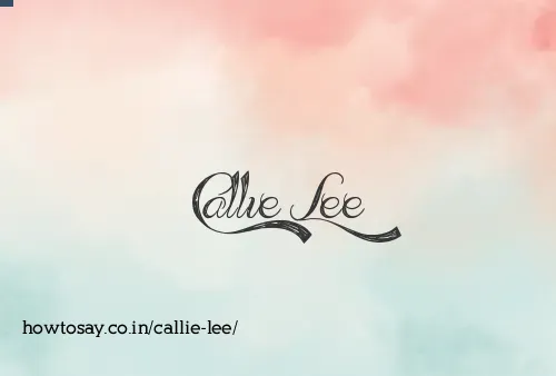 Callie Lee